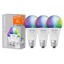 SET 3x LED RGB LED-Dimmbirne SMART+ E27/9W/230V 2700K-6500K Wi-Fi - Ledvance