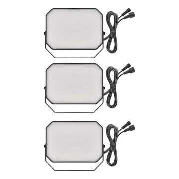 SET 3x LED RGBIC Dimmbarer Outdoor-Strahler GoSmart LED/14W/230V 3000-6500K IP65 Wi-Fi Tuya