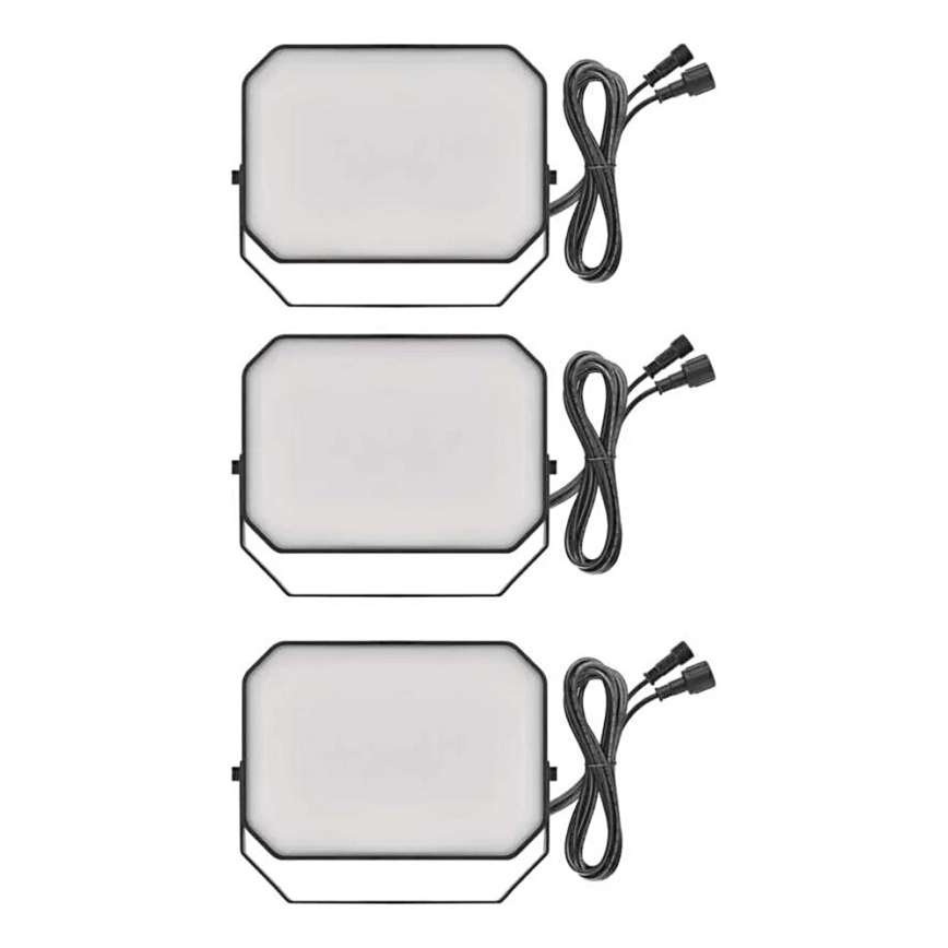 SET 3x LED RGBIC Dimmbarer Outdoor-Strahler GoSmart LED/14W/230V 3000-6500K IP65 Wi-Fi Tuya