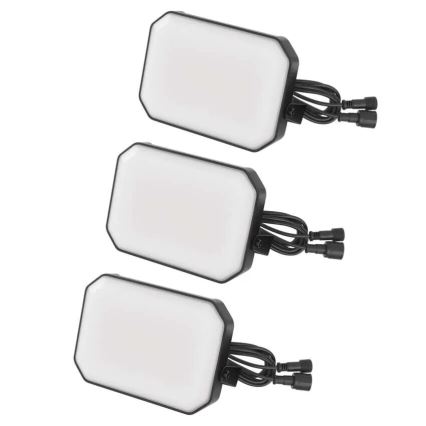 SET 3x LED RGBIC Dimmbarer Outdoor-Strahler GoSmart LED/14W/230V 3000-6500K IP65 Wi-Fi Tuya