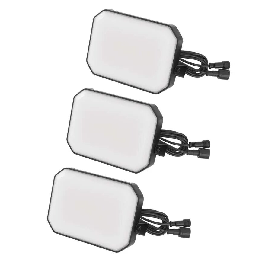 SET 3x LED RGBIC Dimmbarer Outdoor-Strahler GoSmart LED/14W/230V 3000-6500K IP65 Wi-Fi Tuya