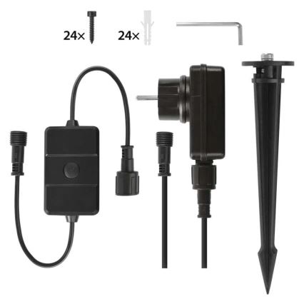 SET 3x LED RGBIC Dimmbarer Outdoor-Strahler GoSmart LED/14W/230V 3000-6500K IP65 Wi-Fi Tuya