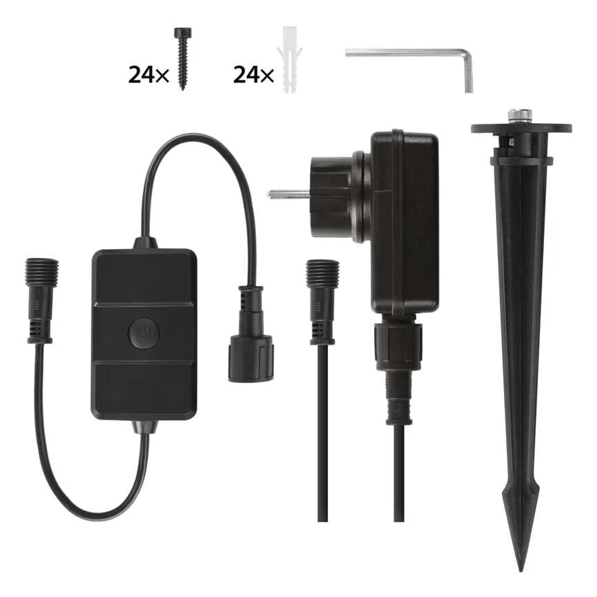 SET 3x LED RGBIC Dimmbarer Outdoor-Strahler GoSmart LED/14W/230V 3000-6500K IP65 Wi-Fi Tuya