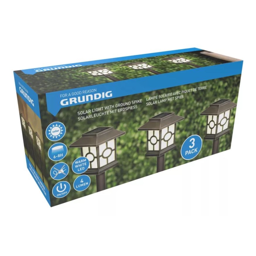 SET 3x LED Solarleuchte LED/1,2V 600 mAh