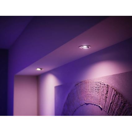 4er-Set dimmbares LED-RGBW-Leuchtmittel Philips Hue WHITE AND COLOR AMBIANCE GU5,3/MR16/6,3W/12V 2000-6500K