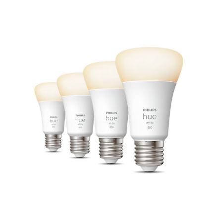 SET 4x LED dimmbare Glühbirne Philips Hue WHITE A60 E27/9W/230V 2700K