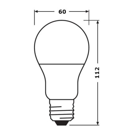 SET 4x LED Glühbirne BASE A75 E27/11W/230V 2700K - Osram