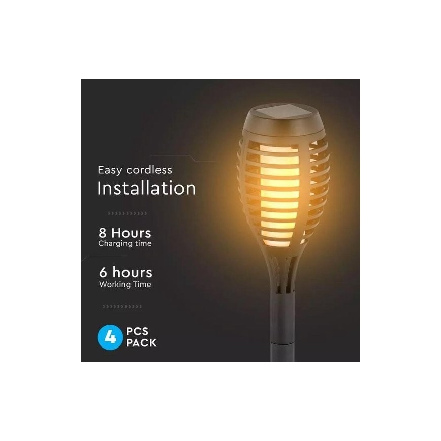 SET 4x LED Solarleuchte 4xLED/3,6V IP44