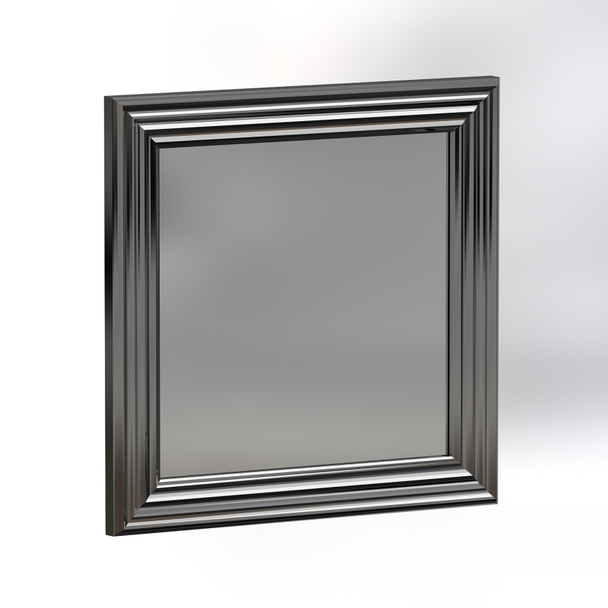 SET 4x Wandspiegel LOZA 40x40 cm silbern