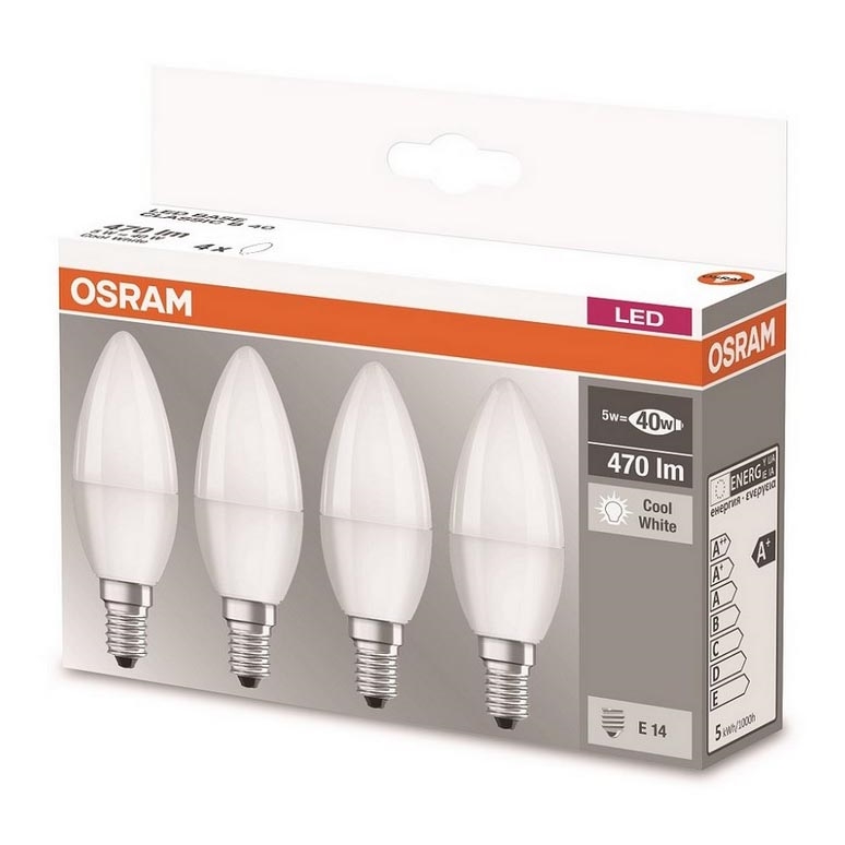 SET 4xLED Glühbirne E14/5W/230V 4000K - Osram