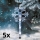 SET 5x LED-Outdoor-Weihnachtsleuchte LED/3xAA/kaltweiß IP44