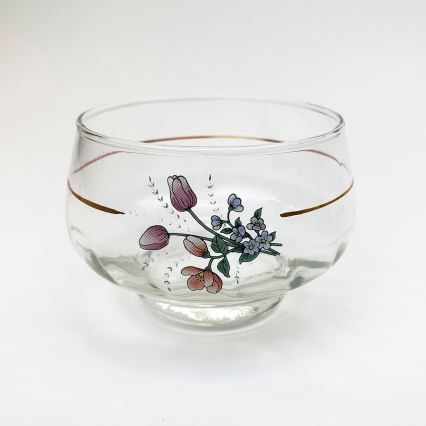 Set 6x Glastasse mit Untertasse und 1x Zuckerdose klar