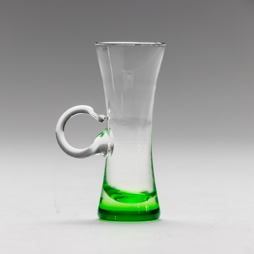 Set 6x Likörglas mit Henkel grün