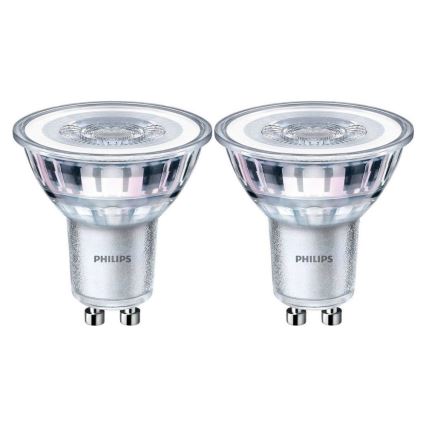 SET aus 2 LED Glühbirnen Philips GU10/4,6W/230V 2700K