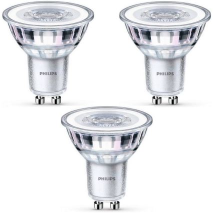 SET aus 3 LED Glühbirnen Philips GU10/3,5W/230V 2700K