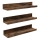 Set aus 3 Wandregalen SHELFY in braun
