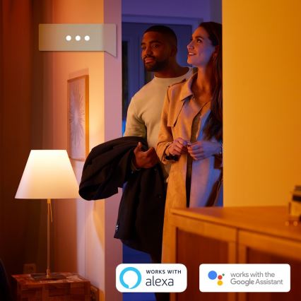 SET - Dimmbarer LED-RGBW-Streifen Philips Hue WHITE AND COLOR AMBIANCE 2m LED/20W/230V + 2x Dimmbare LED-Glühbirne Philips A60 E27/9W/230V 2000-6500K