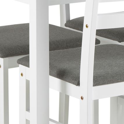 SET Esstisch + 4x Stühle EMILY, weiß