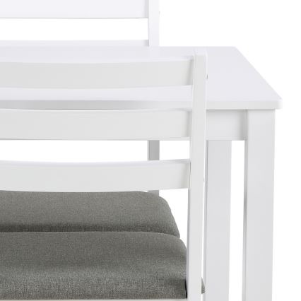 SET Esstisch + 4x Stühle EMILY, weiß