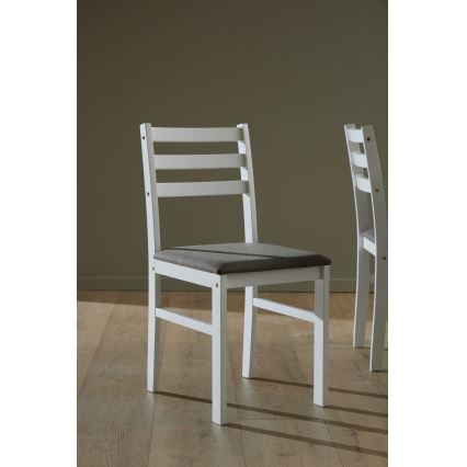 SET Esstisch + 4x Stühle EMILY, weiß