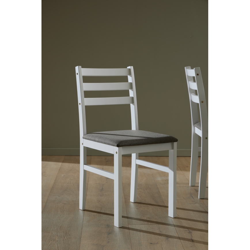 SET Esstisch + 4x Stühle EMILY, weiß