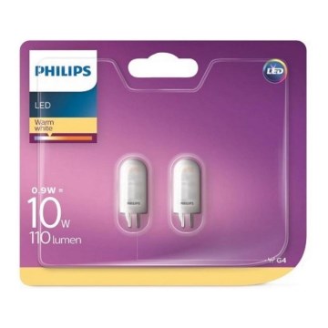 Set mit 2 LED-Glühbirnen Philips G4/0,9W/12V 2700K