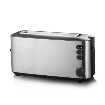 Severin AT 2515 - 2-Schlitz-Toaster 1000 W/230 V Edelstahl/schwarz