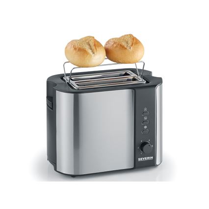 Severin AT 2589 - Toaster mit zwei Schlitzen 800W/230V Edelstahl/schwarz