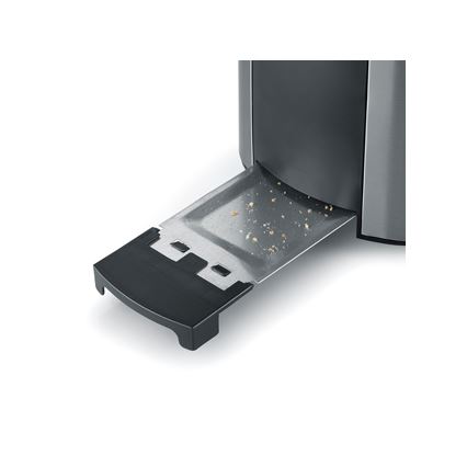 Severin AT 2589 - Toaster mit zwei Schlitzen 800W/230V Edelstahl/schwarz
