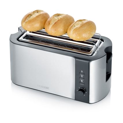 Severin AT 2590 - 4-Schlitz-Toaster 1400W/230V Edelstahl/schwarz