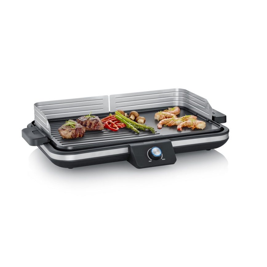 Severin PG 8564 - Elektrischer Tischgrill, 2300 W / 230 V, 50 x 30 cm, schwarz