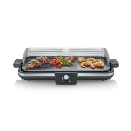 Severin PG 8564 - Elektrischer Tischgrill, 2300 W / 230 V, 50 x 30 cm, schwarz