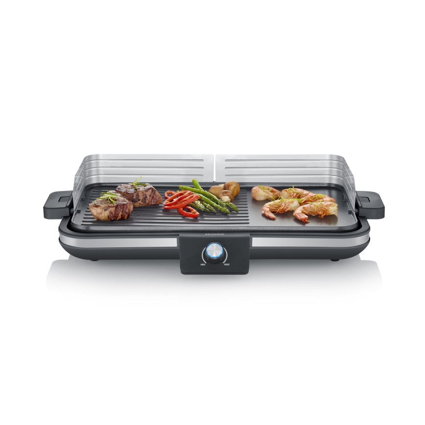 Severin PG 8564 - Elektrischer Tischgrill, 2300 W / 230 V, 50 x 30 cm, schwarz