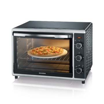Severin TO 2058 - Heißluftofen mit Grill und Pizzastein 1800 W/230 V 42 l schwarz