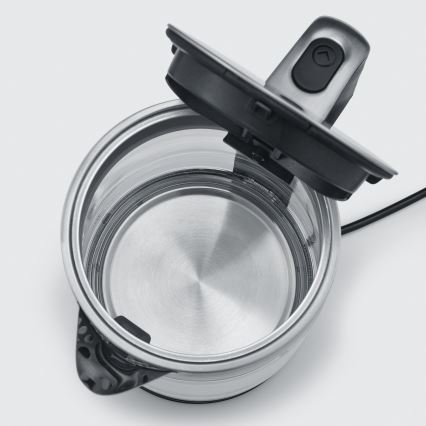 Severin WK 3420 - Schnellkochender Wasserkocher 1,7 l, 2200 W/230 V, Edelstahl/Glas
