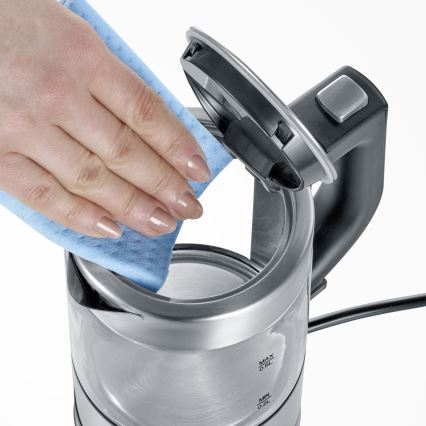 Severin WK 3472 - Schnellkochender Wasserkocher 0,5 l, 1100 W/230 V, Edelstahl/Glas