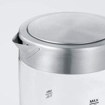 Severin WK 3472 - Schnellkochender Wasserkocher 0,5 l, 1100 W/230 V, Edelstahl/Glas