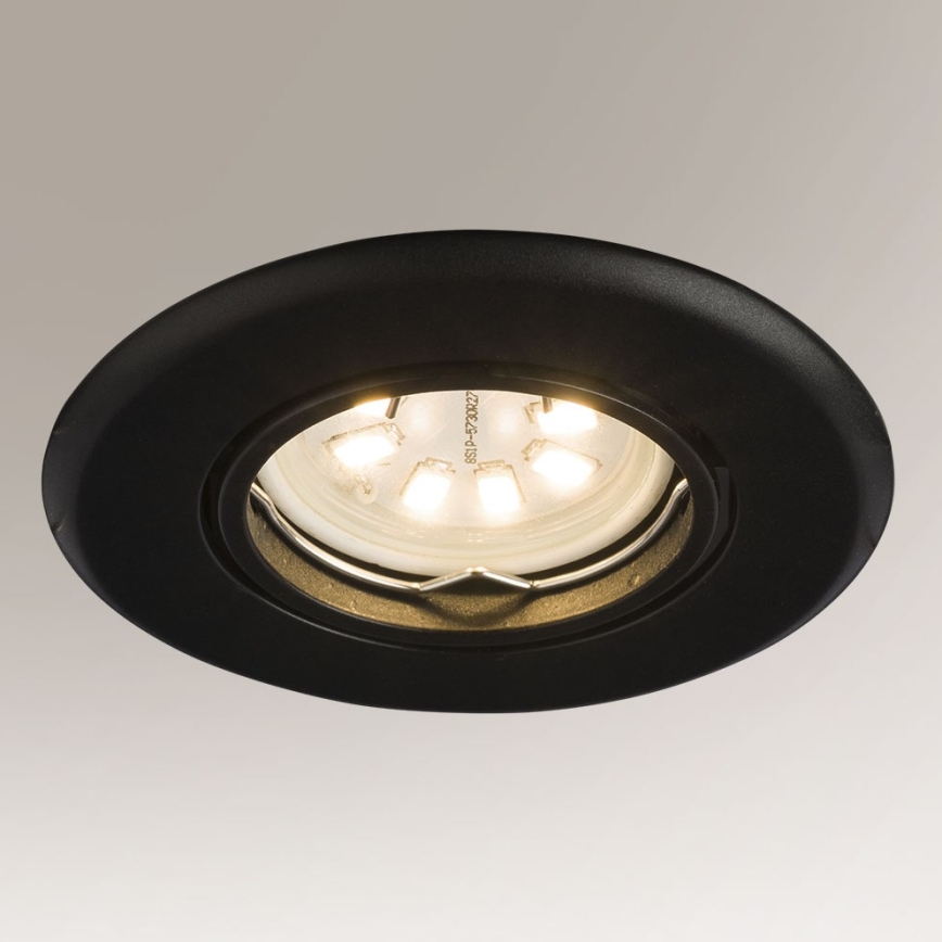 Shilo - Einbaubeleuchtung 1xGU10/15W/230V schwarz