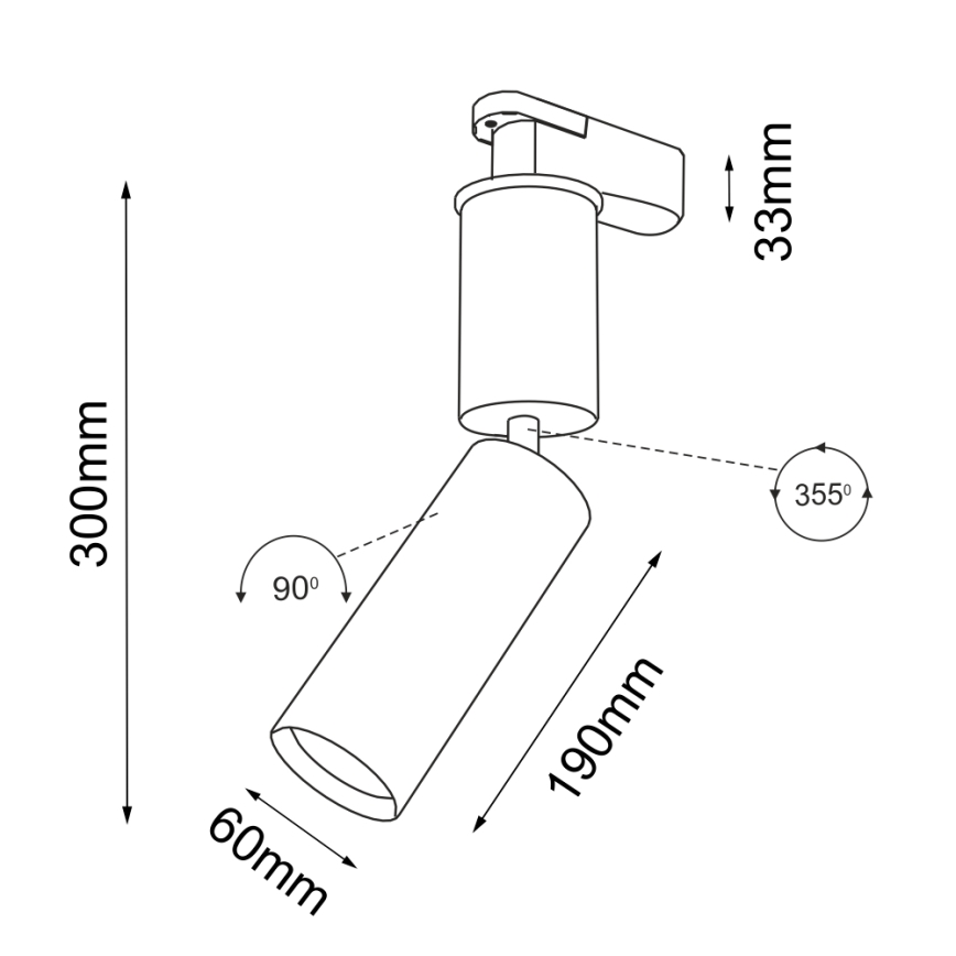 Shilo - Strahler für Schienensystem 1xGU10/15W/230V weiß