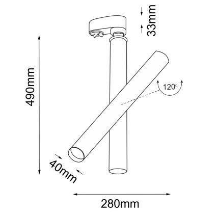 Shilo - Strahler für Schienensystem 1xGU10-MR11/15W/230V weiß
