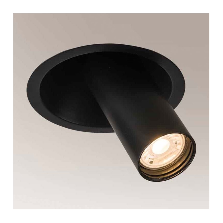 Shilo - Einbaustrahler 1xGU10/MR11/15W/230V d 11 cm schwarz