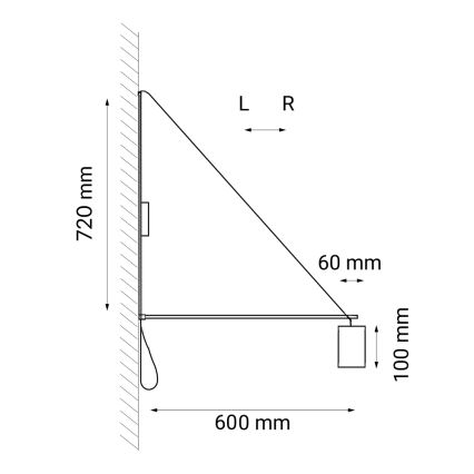 Shilo - Wandbeleuchtung 1xGU10/15W/230V schwarz