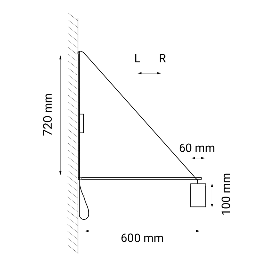 Shilo - Wandbeleuchtung 1xGU10/15W/230V schwarz