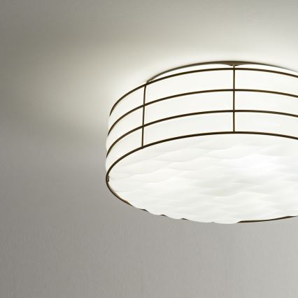 SIRU - Deckenleuchte TAMIS 3xE14/40W/230V schwarz/weiß Venezianisches Glas