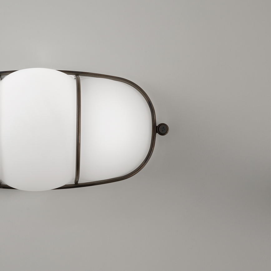 SIRU - Wandleuchte CAGE 1xGX53/10W/230V 22 cm schwarz/weiß Venezianisches Glas