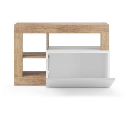 Sitzbank LENOR 91x209 cm, weiß/braun