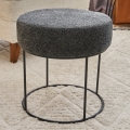Sitzhocker JAVI Ø 40 cm, Anthrazit