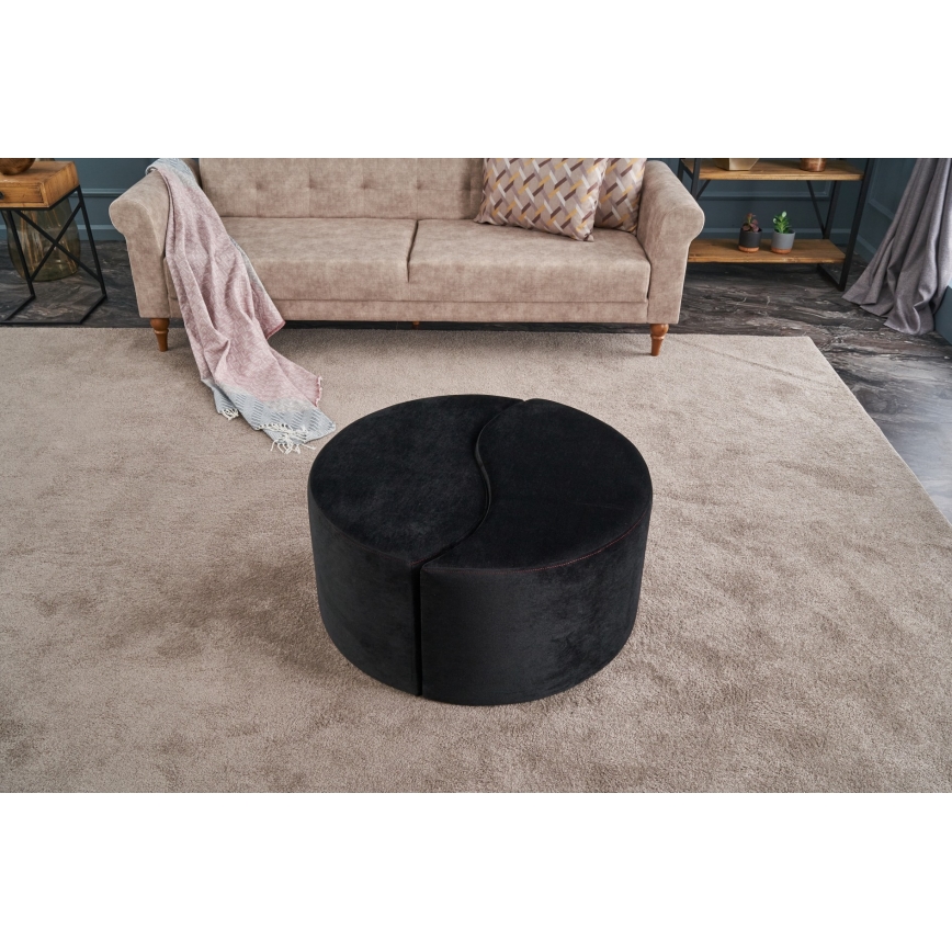 Sitzhocker JING Ø 80 cm Anthrazit