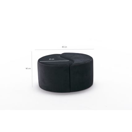 Sitzhocker JING Ø 80 cm Anthrazit