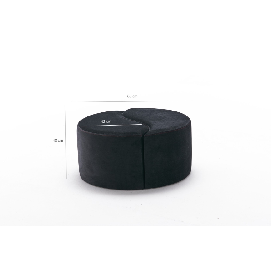 Sitzhocker JING Ø 80 cm Anthrazit